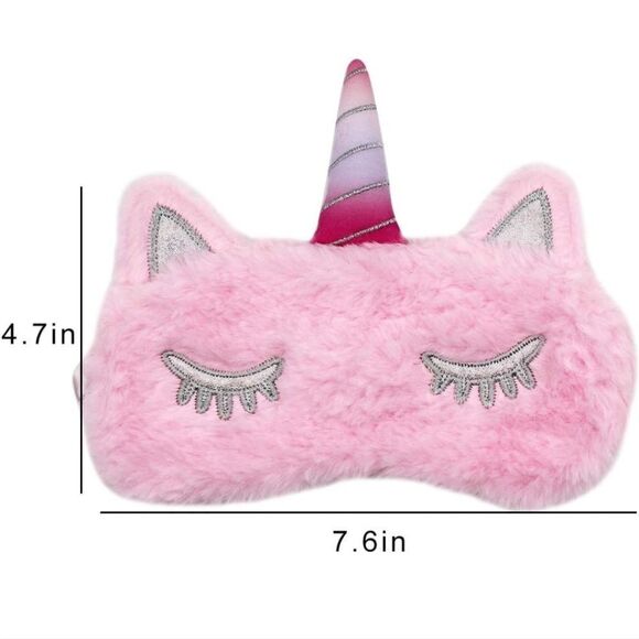 NWT Cute Unicorn Sleep Eye Mask for Sleeping Soft Plush Eyeshade for Wom… - Picture 2 of 6